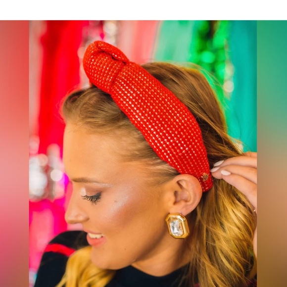 Brianna Cannon Red and Gold Headband Tweed Adult New - Picture 11 of 12